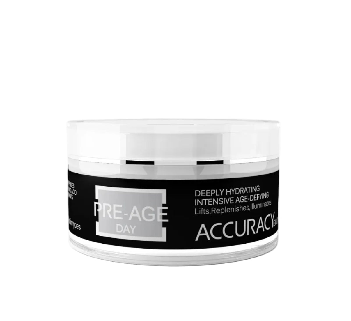 Accuracy PRE-AGE DAY is an anti-aging day cream designed to help smooth visible wrinkles, support skin renewal, and improve overall skin radiance. 
