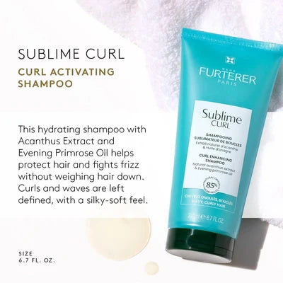 René Furterer curl shampoo with acanthus extract and organic evening primrose oil.
