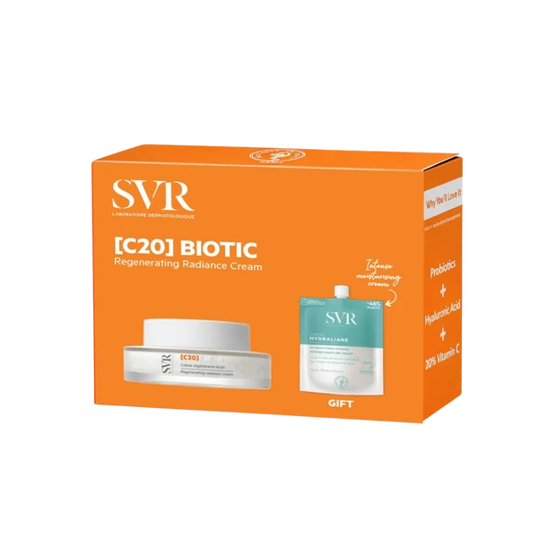 SVR C20 Biotic 50ml and Hydraliane Légère 50ml gift set available from The DistriQt Lebanon