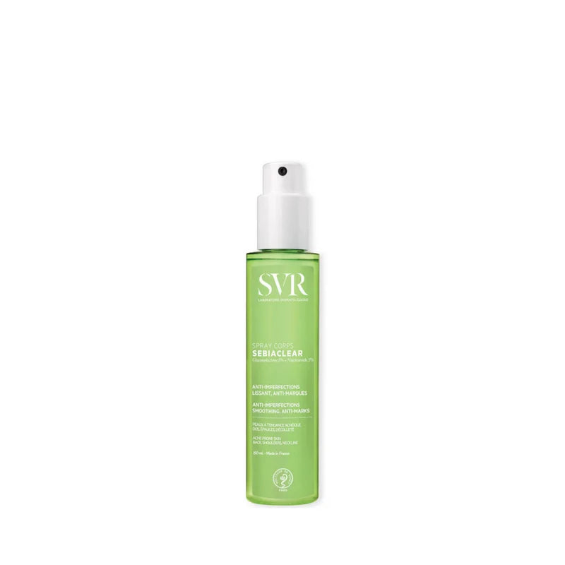 SVR Sebiaclear Body Spray 150ml for body acne available from The DistriQt Lebanon