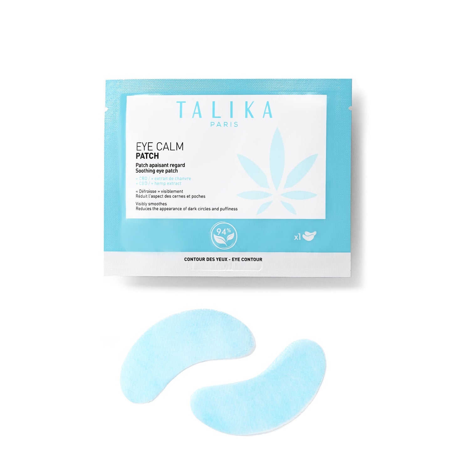 TALIKA Eye Calm Patch (Solo Patch) available at The Distriqt Lebanon for calming and hydrating delicate under-eye skin.