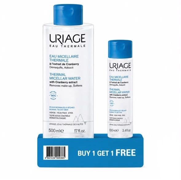 Uriage Thermal Micellar Water for dry skin 500ml with 100ml free