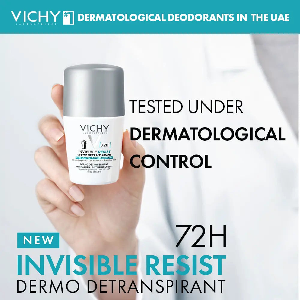 Vichy anti-perspirant deodorant for sensitive skin and clothing protection