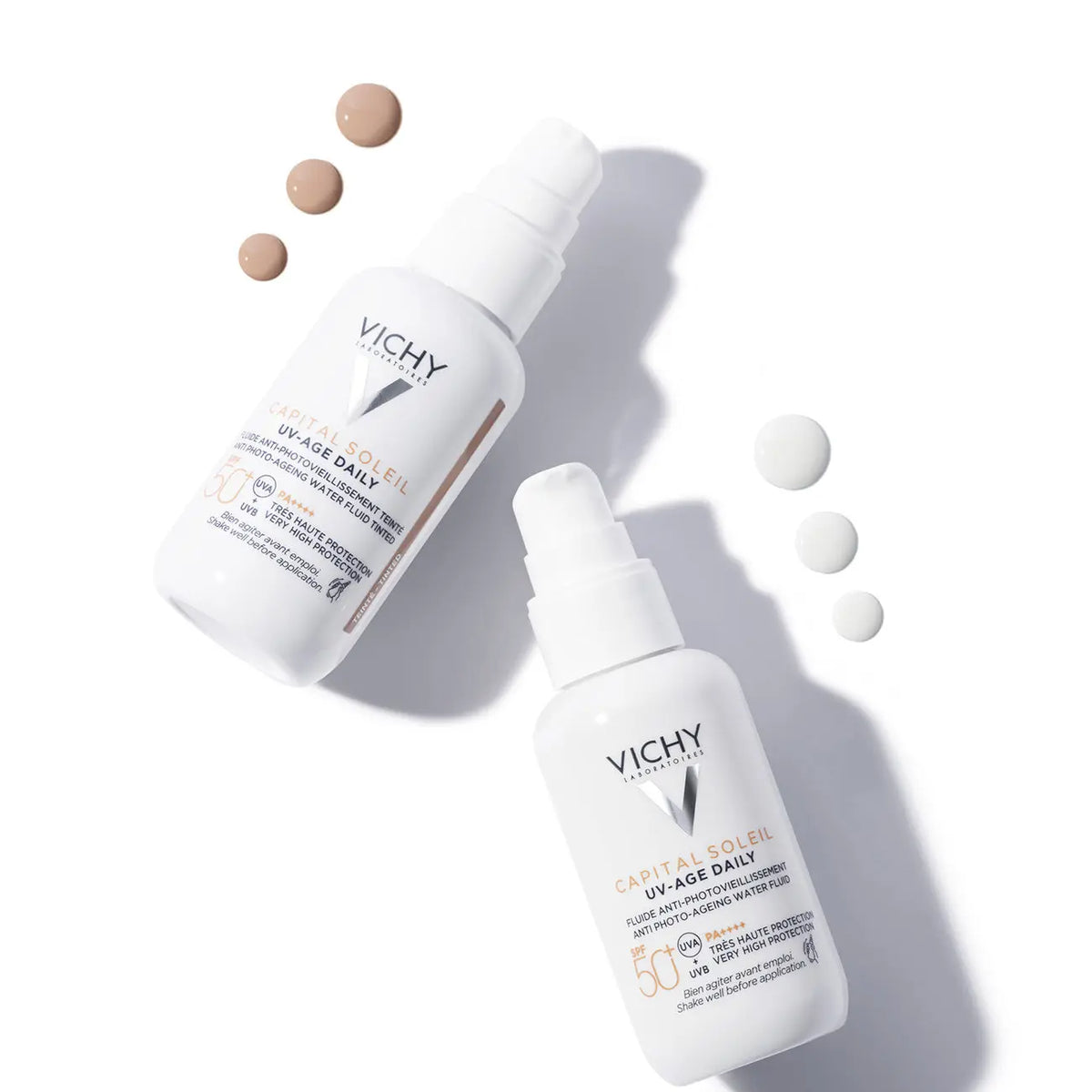 Anti-ageing facial sunscreen providing broad-spectrum UVA and UVB protection.