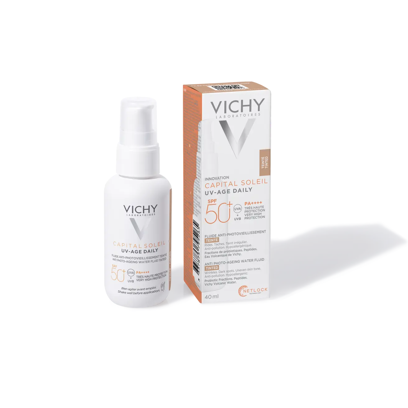 Vichy Capital Soleil UV-Age Daily Anti-Ageing Sunscreen SPF 50+ 40ml bottle and packaging