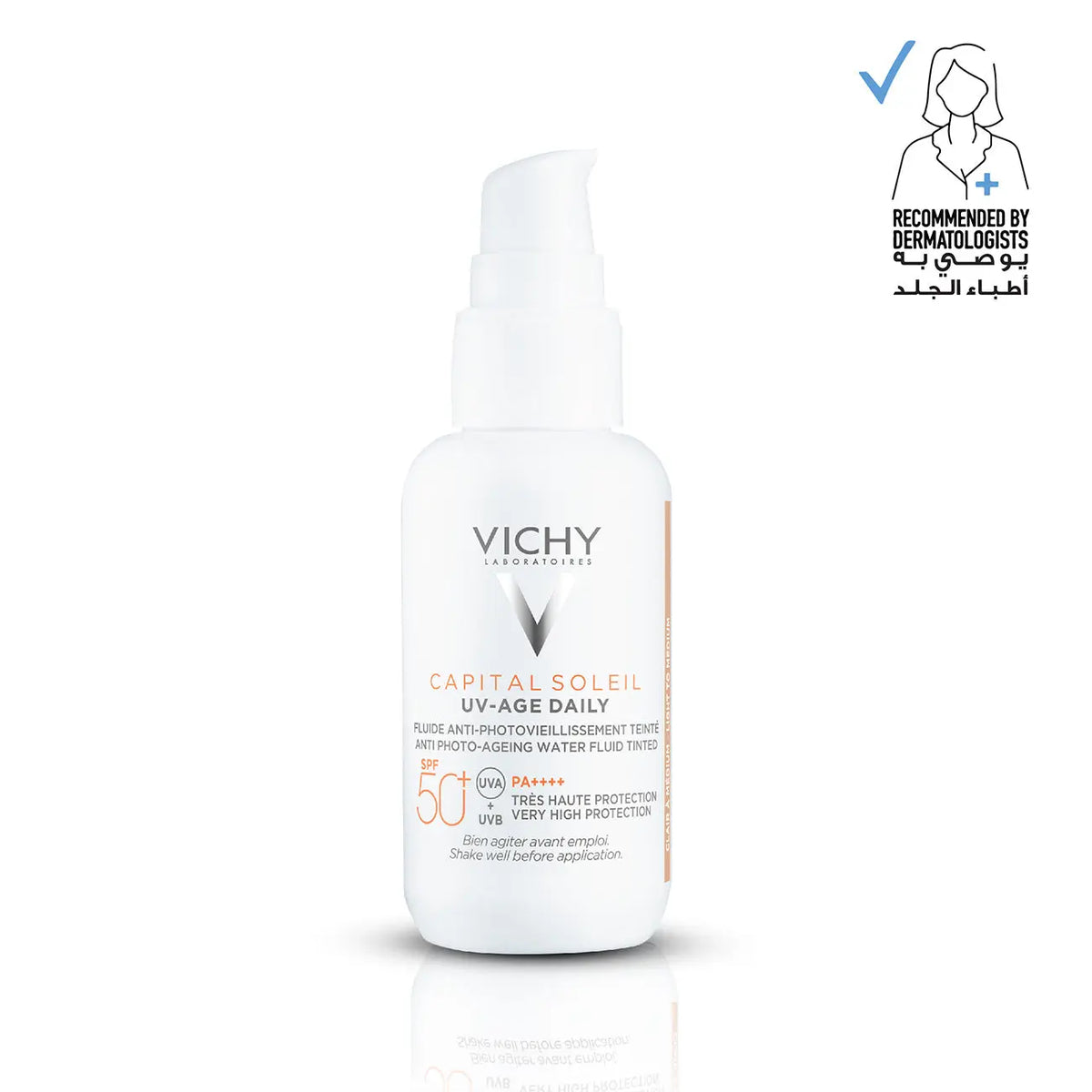 Vichy Capital Soleil UV-Age Daily SPF 50+ sunscreen with niacinamide 40ml.