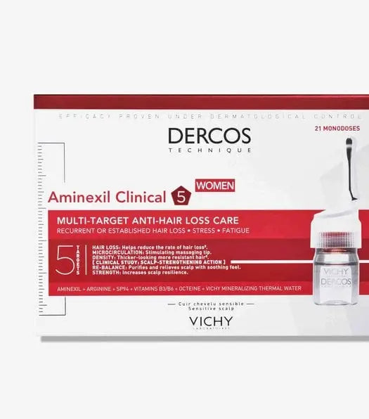 Vichy Dercos Aminexil Clinical 5 Anti-Hair Fall Treatment for Women 21 Doses