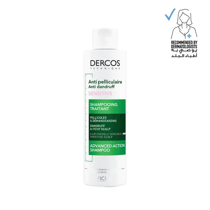 Vichy Dercos Anti-Dandruff Shampoo for Sensitive Scalp 200ml sulfate-free dandruff shampoo for itchy sensitive scalp