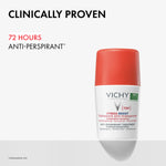 Vichy 72-hour roll-on deodorant for stress-induced perspiration
