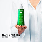 alicylic Acid cleansing gel from Vichy to help unclog pores and reduce shine